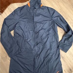 Swims Dark Blue Raincoat with Bright Orange Details